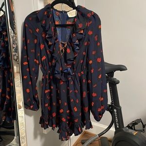 NWOT Judith March Leopard Romper Size Medium